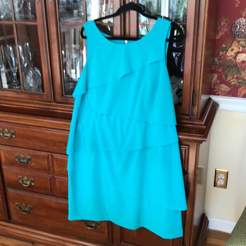 Dress. London Times Tiered Dress.  Worn once.  14W.